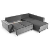 Cosmopolitan Design Svijetlo siva baršunasti sklopiva/s prostorom za odlaganje kutna garnitura (s desnim kutom/u obliku slova L) Kyoto – | shoptok.hr