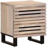 vidaXL Noćni ormarići 2 kom 40x34x46 cm masivno izbijeljeno drvo manga | shoptok.hr