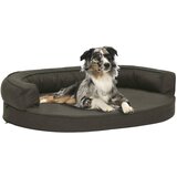 vidaXL ergonomski madrac za pse 75 x 53 cm izgled platna tamnosivi Cijene
