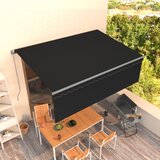 vidaXL ročno zložljiva tenda s senčilom 4,5x3 m antracitna | Shoptok.si