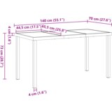 vidaXL Set za blagovanje od 5 dijelova s jastučićima, smeđi poli ratan, Vrtni stol, crni, 140x80x73 cm, staklo otporno na udarce | shoptok.hr