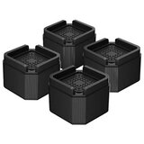 INF Črni kvadratni podstavki za pohištvo - 5 cm višina - Set 4 [80x80x50mm], (5000243327) Cene