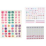  Nail Set Pink Nail Tips Stickers Diamonds | shoptok.hr