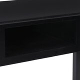  Radni stol crni 108 x 45 x 76 cm od masivnog drva paulovnije | Eponuda.com