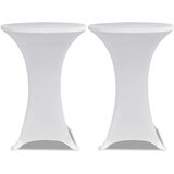  Navlaka za stol za stajanje Ø 70 cm bijela rastezljiva 4 kom | shoptok.hr