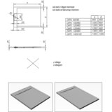 Kolpa San tuš kad iz litega marmorja capo 140 x 100 cm (3838987565086) | Shoptok.si
