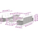  10-dijelni vrtni kauč set s jastucima bež poli ratan akacija | shoptok.hr