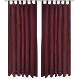 Furnova 2 kosa bordo satenasih zaves z obročki 140 x 225 cm, (21918207) Cene