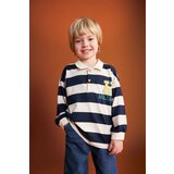 Defacto Baby Boy Polo Neck Striped Sweatshirt cene