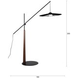 Zuiver Stoječa svetilka v črni in naravni barvi (višina 200 cm) Belle – | Shoptok.si