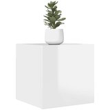 Maison Chic Stenska TV omarica - TV stojalo - Televizijska omarica visok sijaj bela 30,5x30x30 cm, (21702156) | Shoptok.si