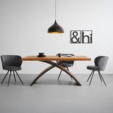 Bessagi Home jedilna miza laurien, masiven bor, jeklo | Shoptok.si