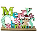 drveni novogodišnji ukras merry christmas 34x26x41.5cm | Eponuda.com