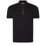 Dewberry T8571 ZIPPERED MEN'S T-SHIRT-PLAIN BLACK | Shoptok.si