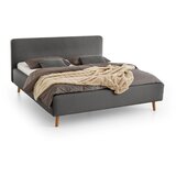 Meise Möbel Antracitno sivi tapecirani bračni krevet s prostorom za pohranu s podnicom 180x200 cm Mattis – | shoptok.hr