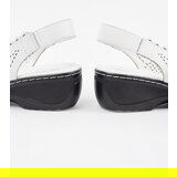 GOODIN White wedge sandals with an open heel | Shoptok.si