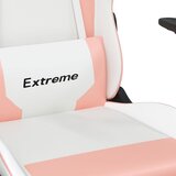  Igraća stolica s osloncem za noge bijelo-ružičasta umjetna koža | shoptok.hr
