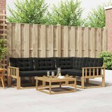  Set vanjskih sofa 5 kom. Bijela i crna | shoptok.hr