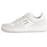 Tommy Jeans Niske tenisice 'RETRO BASKET CUPSOLE TUMBLE' siva / bijela | shoptok.hr