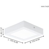 Eglo 94073 - LED plafonska svetiljka FUEVA 1 LED/10,95W/230V | Eponuda.com