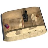 Male kuće Vanjska sauna FORSSA 400 × 235 cm sa šindrom | shoptok.hr