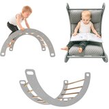 Monkey Gym Lesena gugalnica Sladka siva, (5000077012) | Shoptok.si