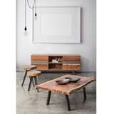 BIZZOTTO Crni/u prirodnoj boji stolić za kavu s pločom stola od bagrema 65x115 cm Aron – | shoptok.hr