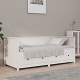  Dnevni ležaj bijeli 90 x 190 cm od masivne borovine | shoptok.hr