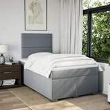  Krevet s oprugama i madrac svjetlosivi 120 x 200cm od tkanine | shoptok.hr