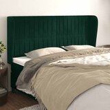  Uzglavlje s ušima tamnozeleno 163x23x118/128 cm baršunasto | shoptok.hr