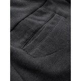 Ombre Men's knitted pants with elastic waistband - dark grey | Shoptok.si