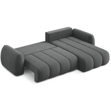 Makamii Tamno siva sklopiva/s prostorom za odlaganje kutna garnitura od bouclé tkanine (s desnim kutom/s ležaljkom) Pele – | shoptok.hr