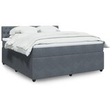 Maison Chic Box spring postelja - Vzmetna postelja z vzmetnico temno siva 180x200 cm žamet SL17609, (21894426) | Shoptok.si