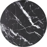 vidaXL Mizna plošča črna Ø60x0,8 cm kaljeno steklo z marmorjem, (20979173) | Shoptok.si