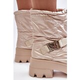 Boto Women's Boots On Massive Sole And Flat Heel Beige Werikse | Shoptok.si