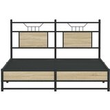  Posteljni okvir brez vzmetnice hrast 150x200 cm inženirski les, (21829222) | Shoptok.si