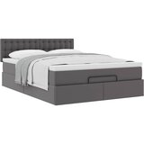  Otomanski krevet s madracem sivi 140x190cm umjetna koža | shoptok.hr