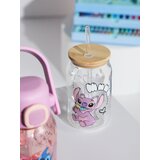 Sinsay Staklena šalica s poklopcem i slamkom Lilo & Stitch | shoptok.hr