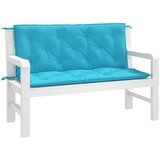  Jastuci za vrtnu klupu 2 kom tirkizni 120x50x7 cm od tkanine | Eponuda.com