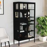 vidaXL Ormarić za izlaganje crni 90x40x180 cm čelik i kaljeno staklo Cijene