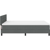 vidaXL Box Spring Krevet s Madracem i LED-om Tamno Sivi 140x200 cm Tkanina | shoptok.hr