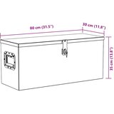 Aluminijska kutija 80 x 30 x 35 cm crna | shoptok.hr