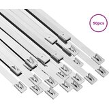  Veza za kabel 50 kom. 7,9 x 250 mm Srebrna | shoptok.hr