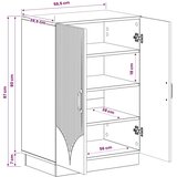  Ormar za cipele HOORN 59 5 x 39 5 x 87 cm Konstruirano drvo - Hrast sonoma | shoptok.hr