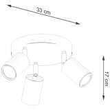 Sollux SL.1287 - Spot svetiljka VERDO 3xGU10/10W/230V bela | Eponuda.com
