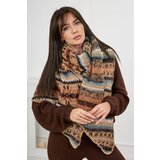 Kesi 6072 Women's camel scarf + black Cijene