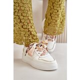 Boto Women's Platform Sneakers With Decorative Lacing White Mistra | shoptok.hr