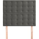  Uzglavlje tamno sivo 90x5x118/128 cm baršunasto | shoptok.hr