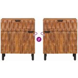  Nočna omarica Rjava 50 x 33 x 60 cm Masiven les manga, (5000107224) | Shoptok.si