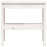  Konzolna mizica bela 80x40x75 cm trdna borovina, (20711562) | Shoptok.si